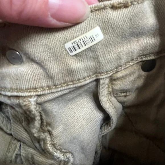 HUDSON Cargo Pants Khaki‎ Tan Zipper Pockets Moto Style Womens Size 23 - Picture 10 of 10